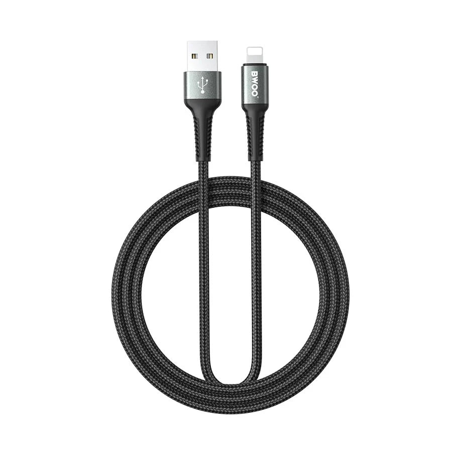 USB-A TO LIGHTNING FAST CHARGING DATA CABLE 1M BLACK