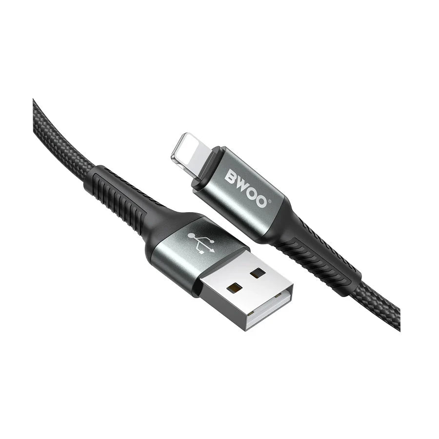 USB-A TO LIGHTNING FAST CHARGING DATA CABLE 1M BLACK