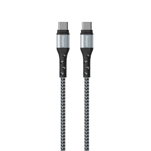 Energizer USB-c to USB-C Braided Metal Cable/ 1.2M/ SILVER