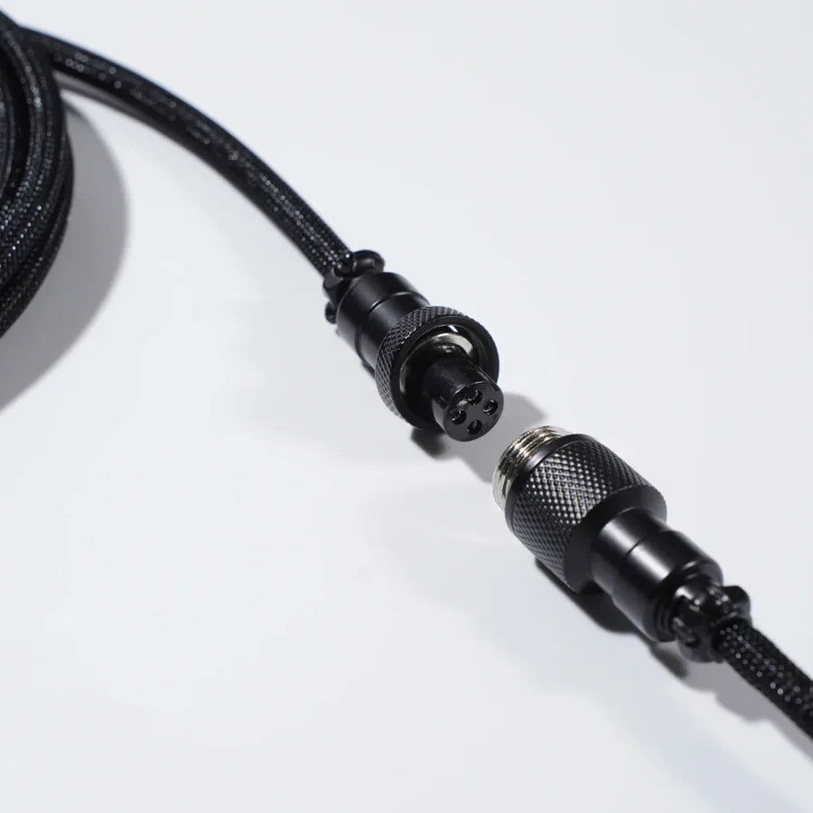 كابل USB GravaStar Coiled Aviator - أسود