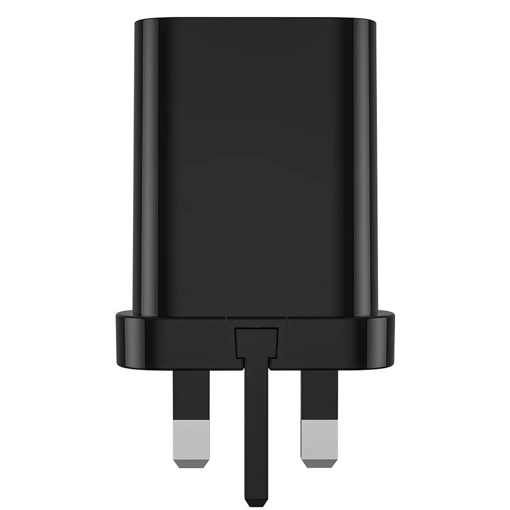 شاحن WIWU 21PD مع كابل، قابس بريطاني + كابل من النوع C إلى النوع C، موديل Wi-U001 CC أسود