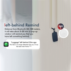 MiLi MiTag Plus Bluetoth Item Finder With Luggage Tag  Works with apple Find My - Black