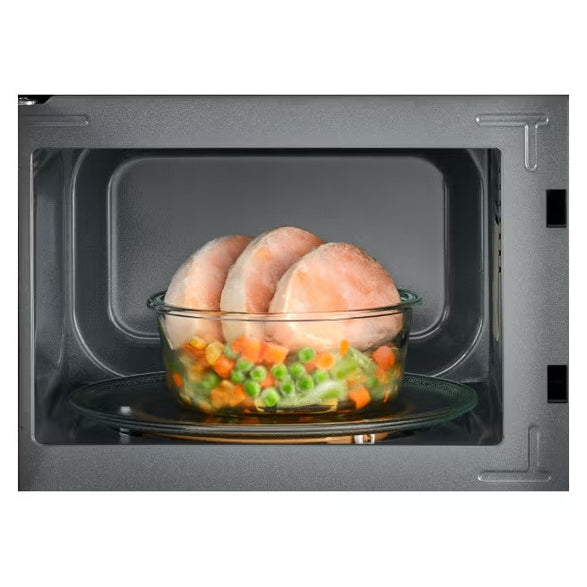 Black & Decker Microwave Oven, 20L, 700W, 5 Power Levels, Defrost Function, 35-Min Timer, 255mm Glass Turntable for Even Cooking, Easy-Clean Cavity, Stylish Chrome Knobs – Black  - MZ2005P-B5