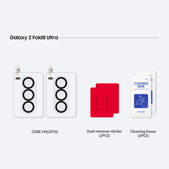 Araree Core Camera 2Pcs Camera Protector For Z Fold 8 Ultra-Clear