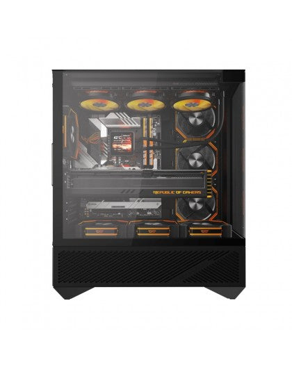 DarkFlash DY460 ATX Mid Tower Gaming Case - Black (4 ARGB Fans Included)