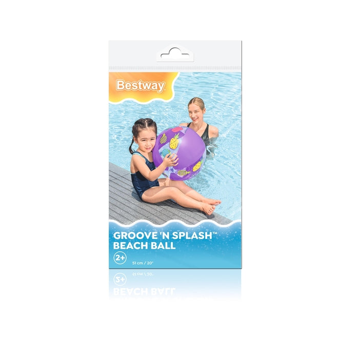 BESTWAY 51CM DESIGNER BEACH BALL (Contents:One beach ball.) Age 2+