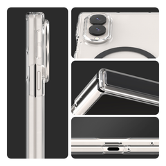 Araree Duple 360 Magsafe Cover For Z Fold 8-Clear Black