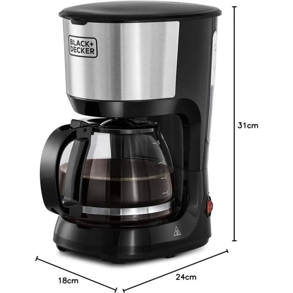 Black & Decker  Drip Coffee Maker 10 Cups 750W  - DCM750S-B5
