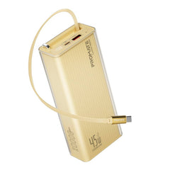 PROMATE  Power through your day with this 20,000mAh power bank featuring 45W fast charging,Gold