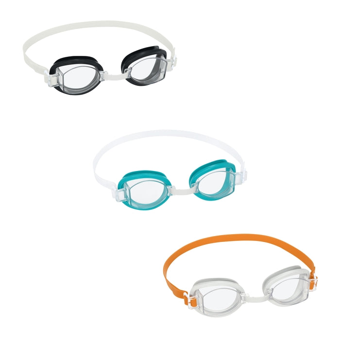 BESTWAY  AQUA BURST ESSENTIAL GOGGLES (Contents:one pair of goggles, 3 assorted colors) Age 14+