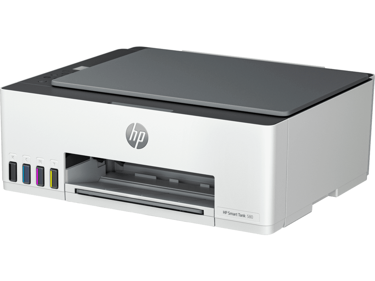 طابعة HP Smart Tank 580 الكل في واحد - 12 صفحة في الدقيقة / 4800 نقطة في البوصة / A4 / USB / Wi-Fi / بلوتوث / نفث الحبر الملون