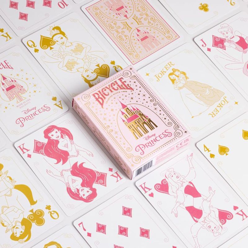 disney princess playing cards pink