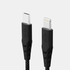 Itskins Hybrid Cable 27W USB-C to Lightning 2.0M- Black-4894995009102
