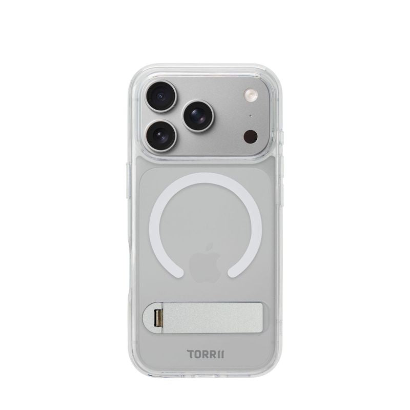 غطاء Torrii TORERO (غطاء مع حامل + متوافق مع MagSafe) لهاتف iPhone 18 Pro (6.3 بوصة) – شفاف