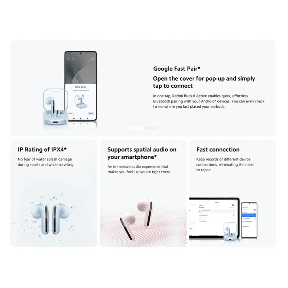 Redmi Buds 6 Active - Transparent blue