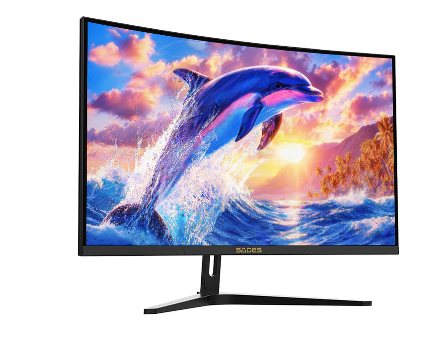 Sades FS-Dolphin-32 32’ FHD (1920x1080), 240Hz Refresh Rate, 0.5 Response Time, HDMI 2.1, VA Curved Gaming Monitor - Black