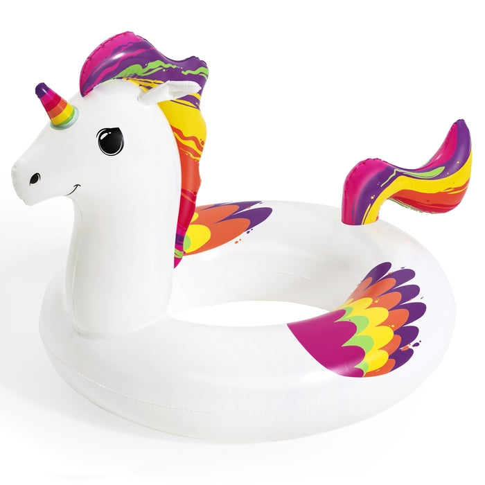 BESTWAY 119CM X 91CM FANTASY UNICORN SWIM RING  Age 10+
