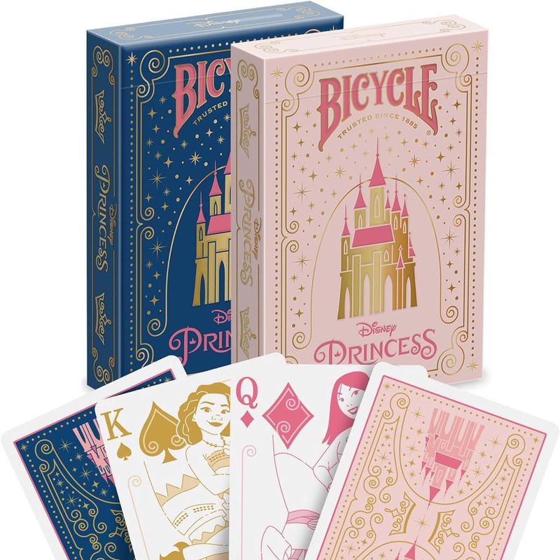 disney princess playing cards blue