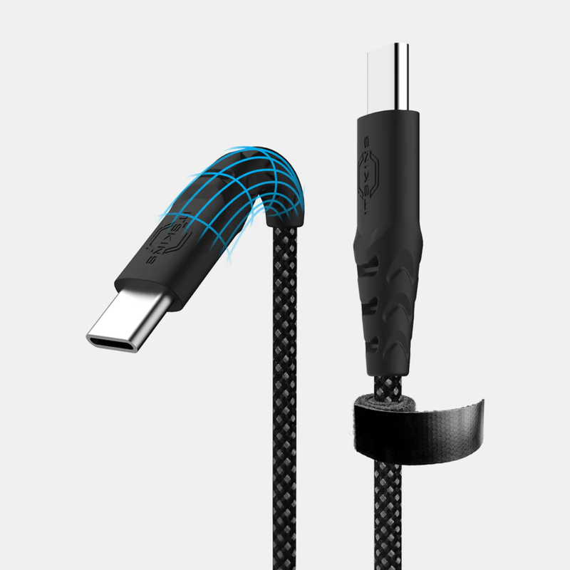 Itskins Hybrid Braided Cable 100W USB-C to USB-C 1.5M-Black & Magnetic-4894465149864