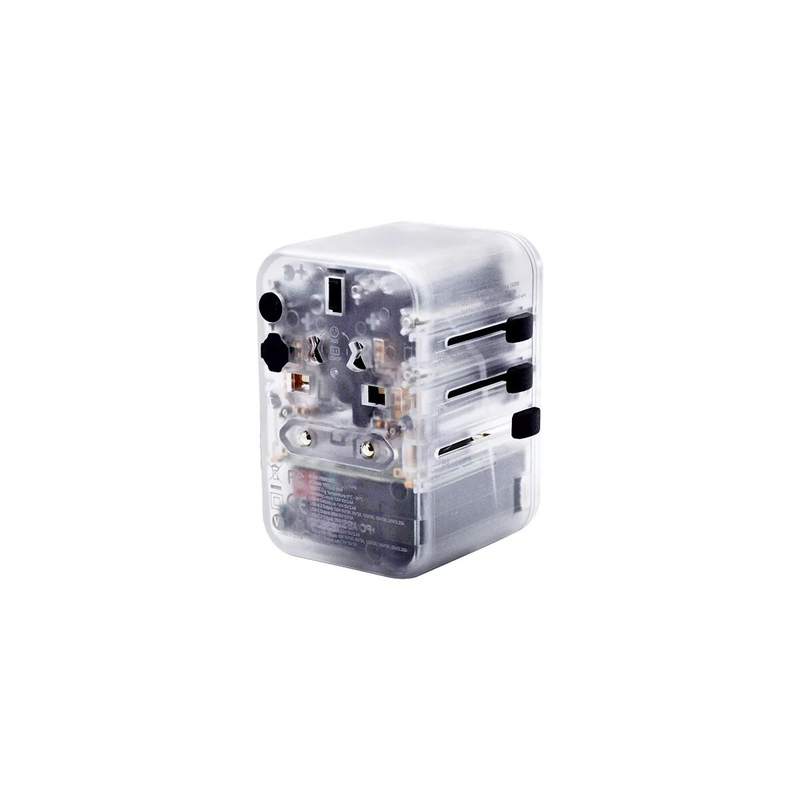 XPower TA65C 65W 5 Ports Gan PD Travel Adaptor - Transparent