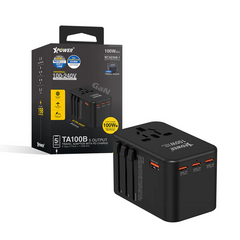 XPower TA100B 5 Output 100W PD/PPS GaN Travel Adapter - Black