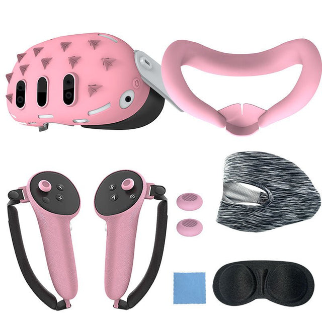 Gamax Silicon Protection Set for Meta Quest 3 - Pink