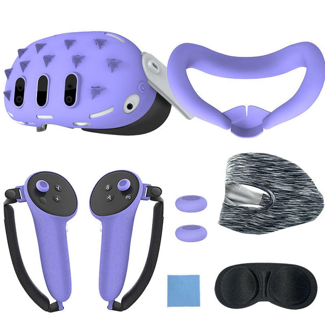 Gamax Silicon Protection Set for Meta Quest 3 - Purple