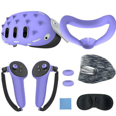 Gamax Silicon Protection Set for Meta Quest 3 - Purple