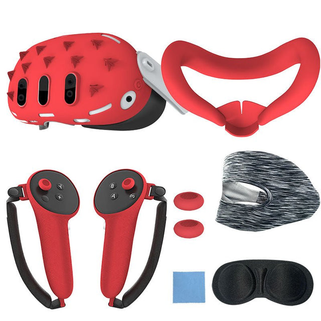 Gamax Silicon Protection Set for Meta Quest 3 - Red