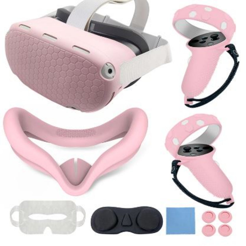 oculus quest 2 Silicone Protective Case Set-Pink