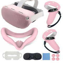 oculus quest 2 Silicone Protective Case Set-Pink