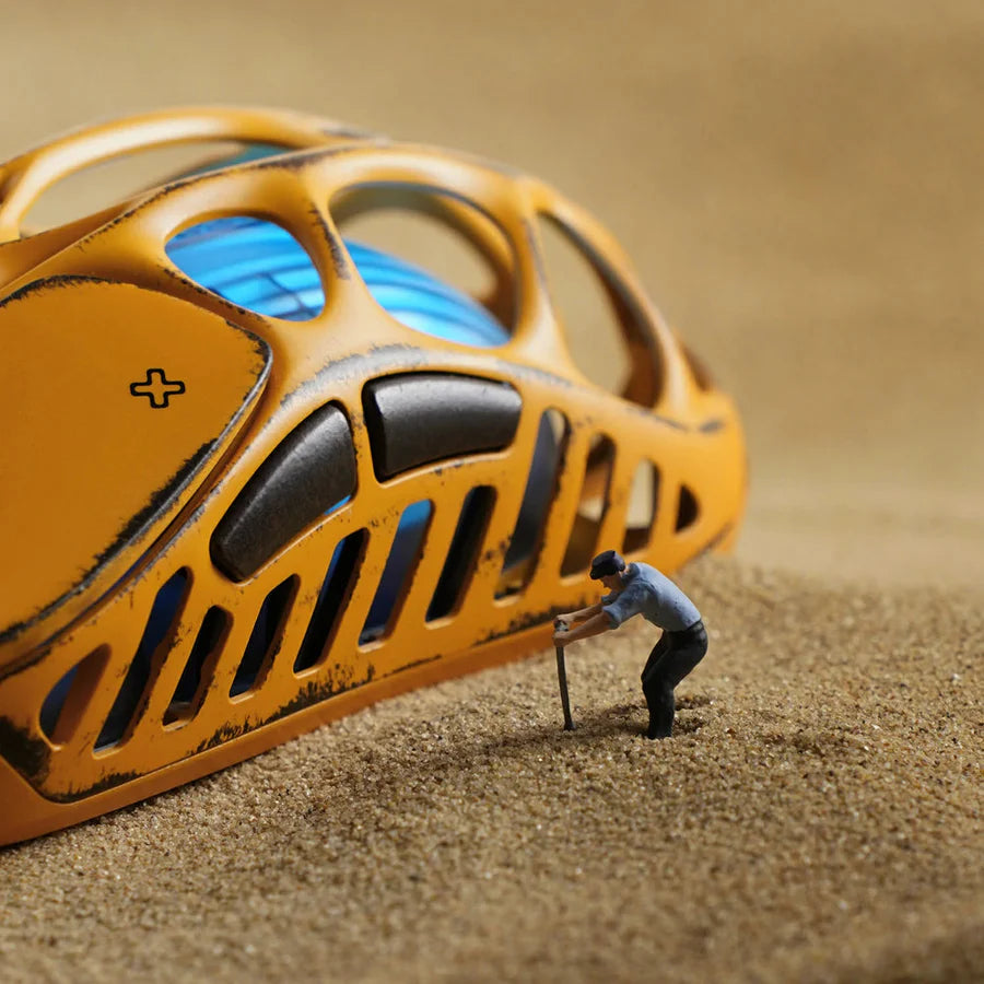GravaStar Mercury X Wireless Gaming Mouse Special Edition - Battle Worn Yellow