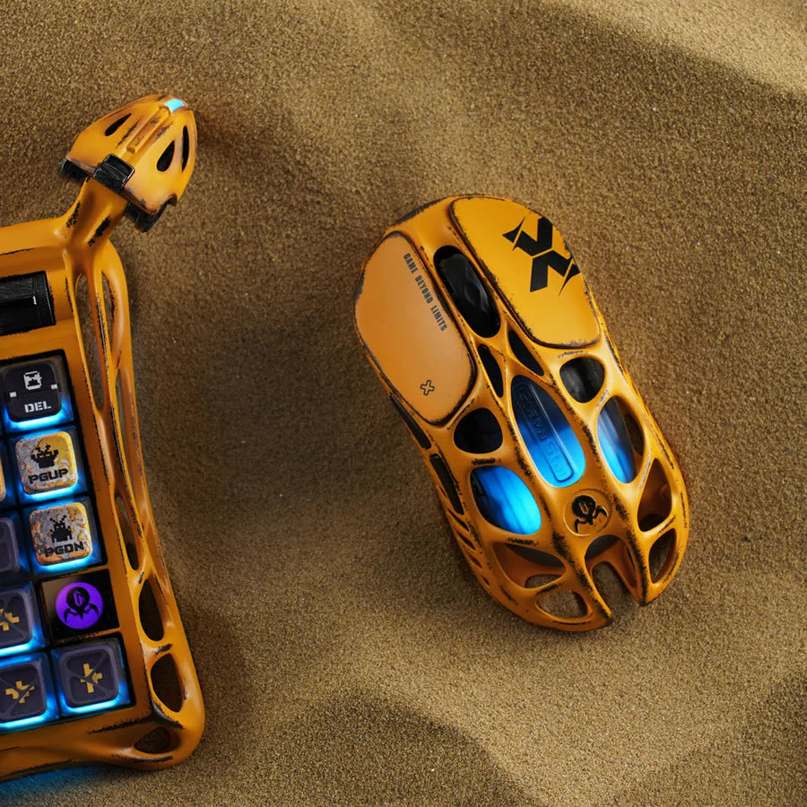 GravaStar Mercury X Wireless Gaming Mouse Special Edition - Battle Worn Yellow