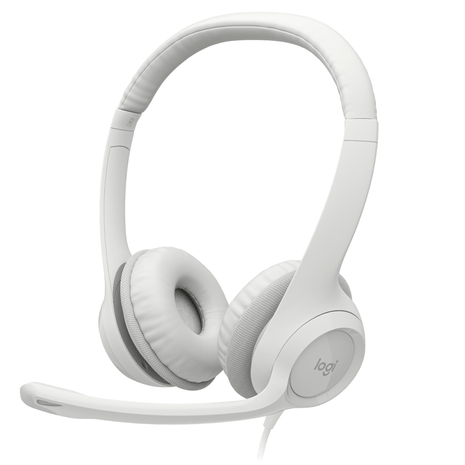 Logitech H390 USB Headset - White