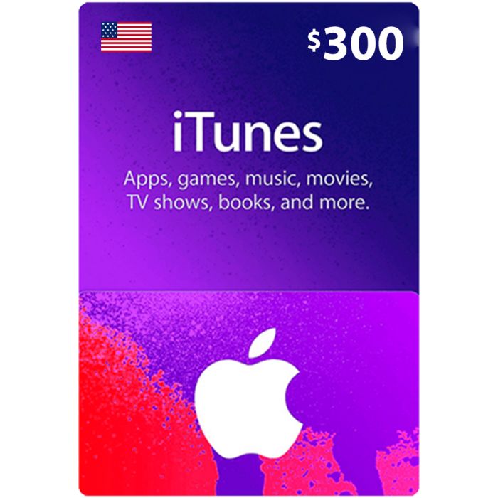 Apple Itunes E-Cards iTunes Gift Card -  $ 300[US]