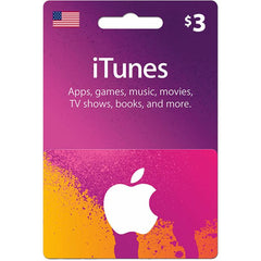 Apple Itunes E-Cards iTunes Gift Card - $3 [US]