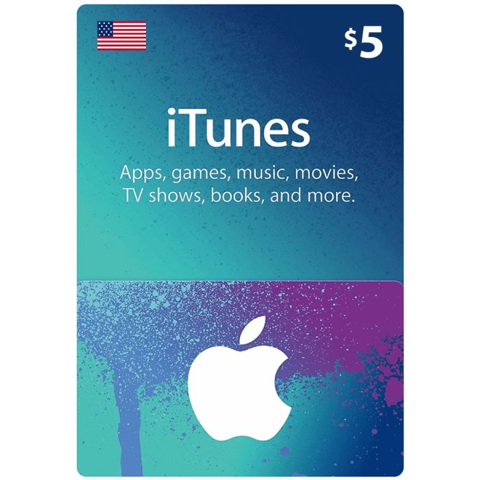 Apple Itunes E-Cards iTunes Gift Card - $5 [US]