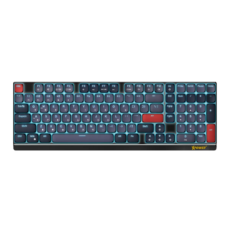 XPower CHARON 98 Keys Tri-mode Wireless Low-profile Mechanical Keyboard