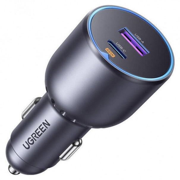 UGREEN 63W 2-Port Fast Car Charger (Space Grey)