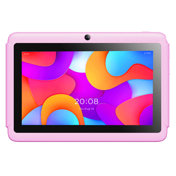 هاتف A-Team بشاشة 7 بوصة، يدعم شبكة الجيل الرابع LTE، بسعة تخزين 2 جيجابايت/32 جيجابايت، وبطارية 5000 مللي أمبير، معتمد من GMS (غطاء مجاني + واقي شاشة)، لون وردي