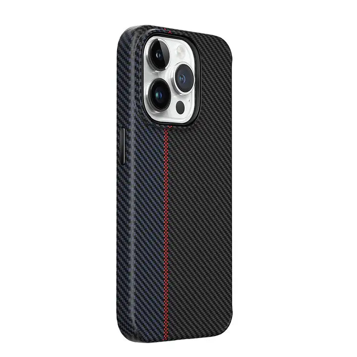 WIWU LCC-107 Kabon Magnetic Case For ip 15/6.7 Pro Max Blue+Red+Black
