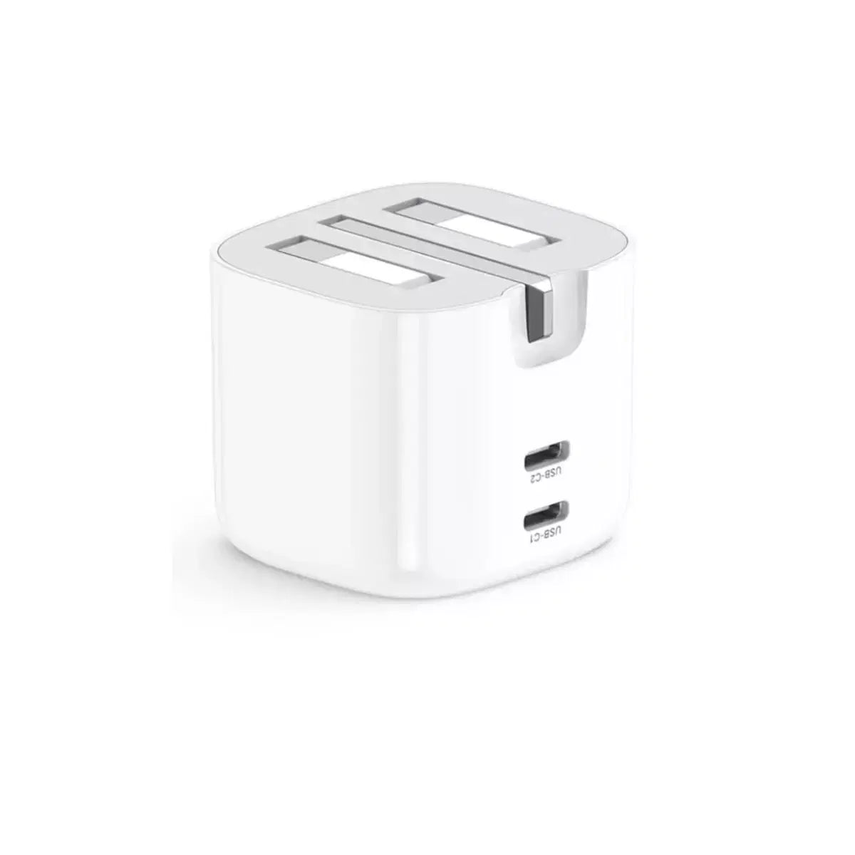 UGREEN USB-C Fast Charger 2-Port 40W UK -folding foot CD243 White