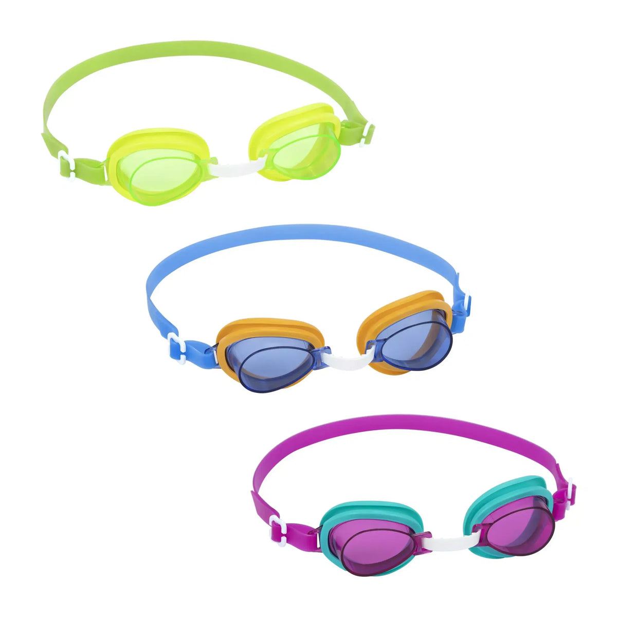 BESTWAY  AQUA BURST ESSENTIAL GOGGLES (Contents:one pair of goggles, 3 assorted colors) Age 3+