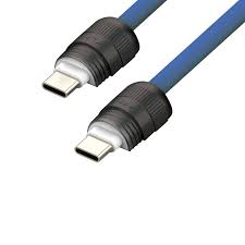 SIA powerlink SOFT RUBBER TYPE C - TYPE C LANYARD CABLE 60W 30CM NAVY BLUE