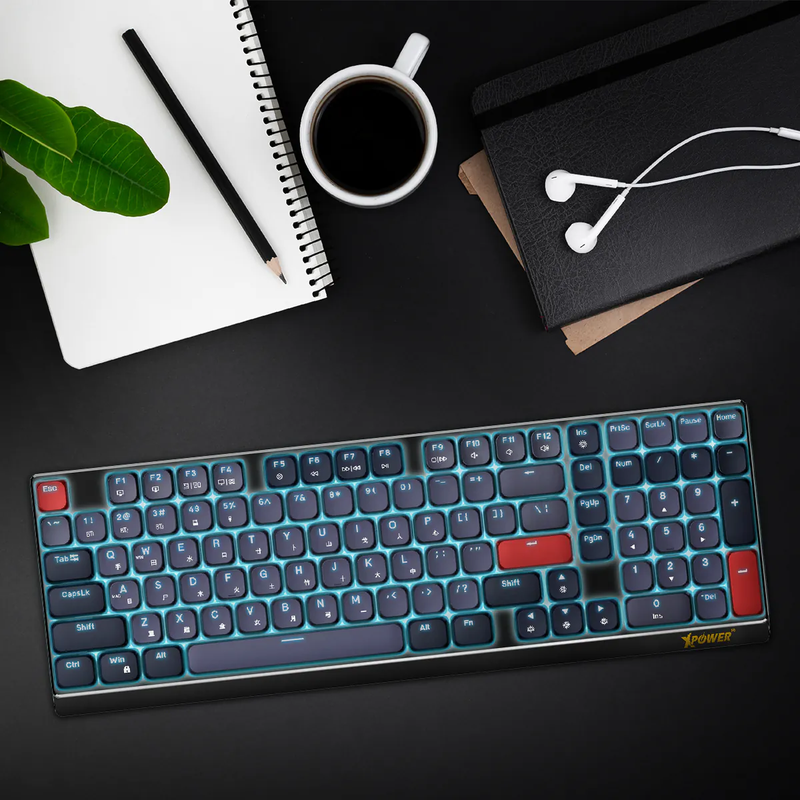 XPower CHARON 98 Keys Tri-mode Wireless Low-profile Mechanical Keyboard