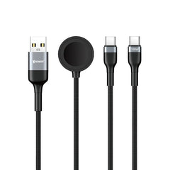 XPower Combo Watch CW1 6-in-1 digital display 2 to 3 100W Aluminum alloy charging cable (1.2M) Black-4895246613833