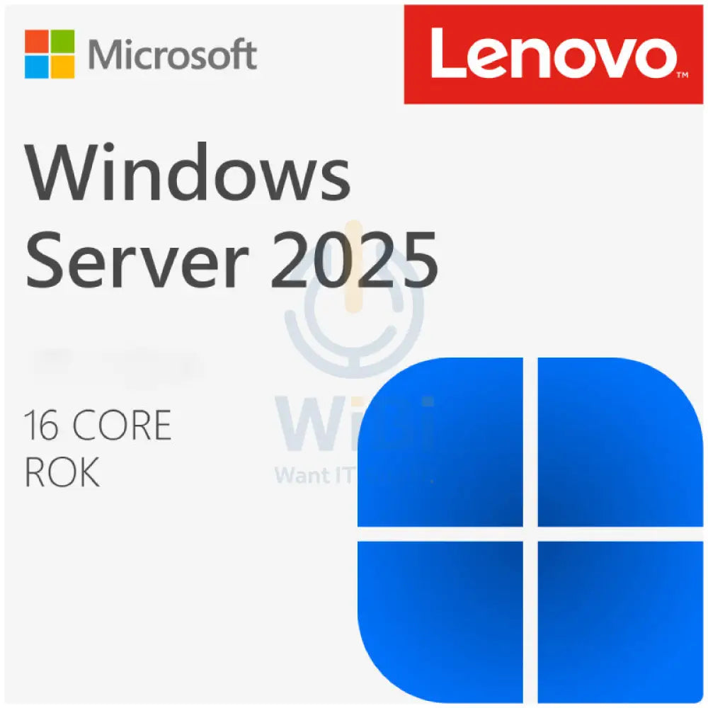 Lenovo Windows Server 2025 Standard - 16 Cores / Multilingual / Reseller Option Kit (ROK)