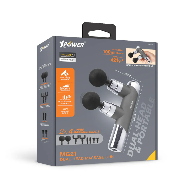 XPower MG21 DUAL-HEAD MASSAGE GUN