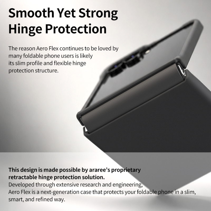 Araree Aero Flex Magsafe Cover For Z Flip 8-Black