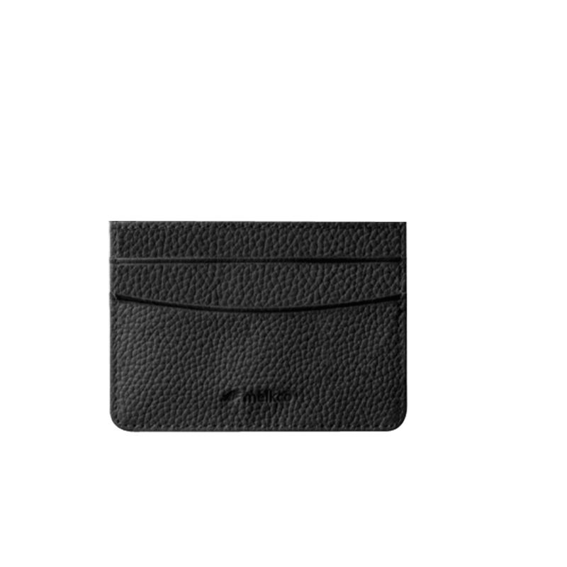 Melkco Origin Series Lai Chee Pattern Premium Leather Card Holder - Black